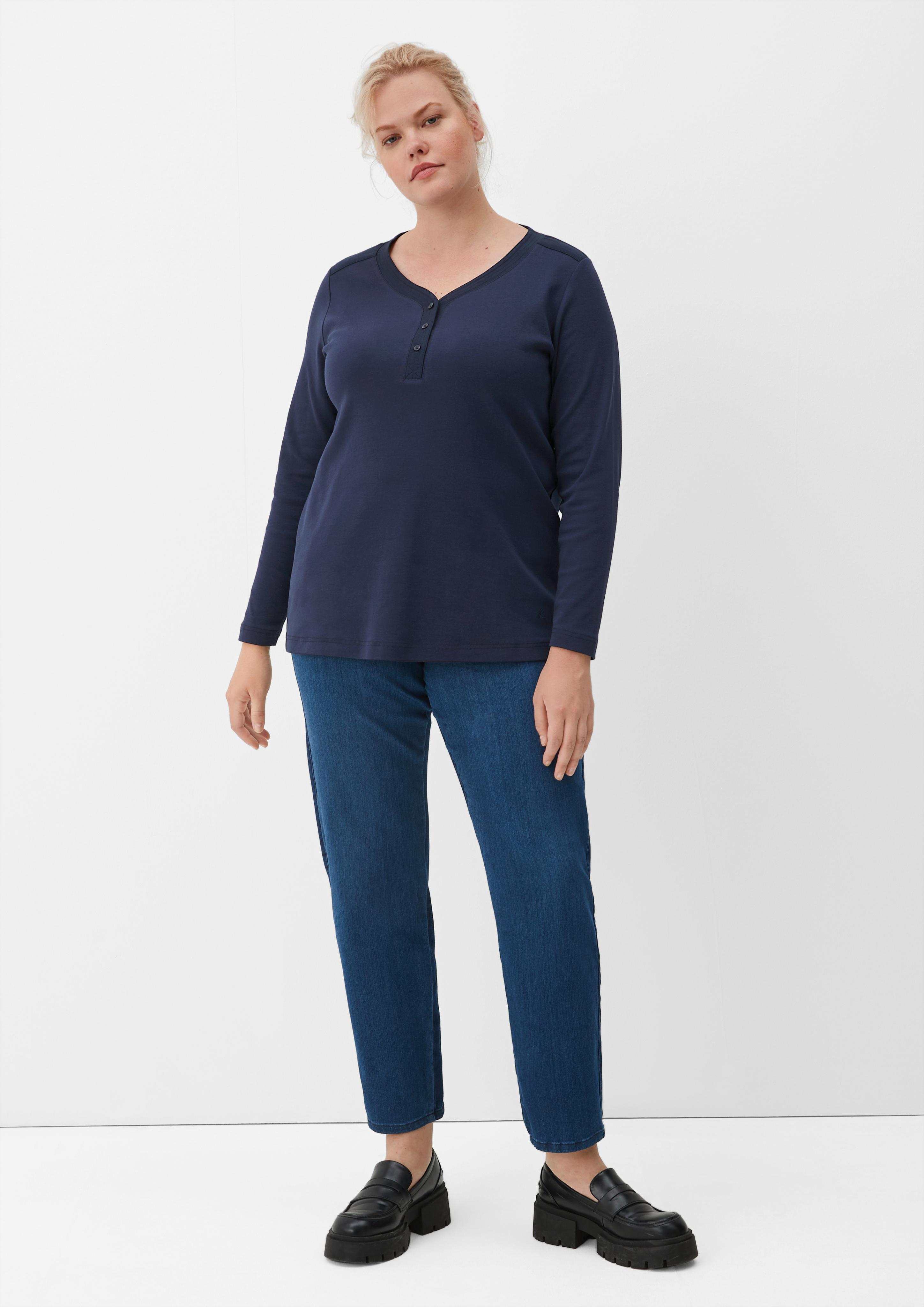 Henley-Shirt aus Stretch-Cotton  2121448-5959
