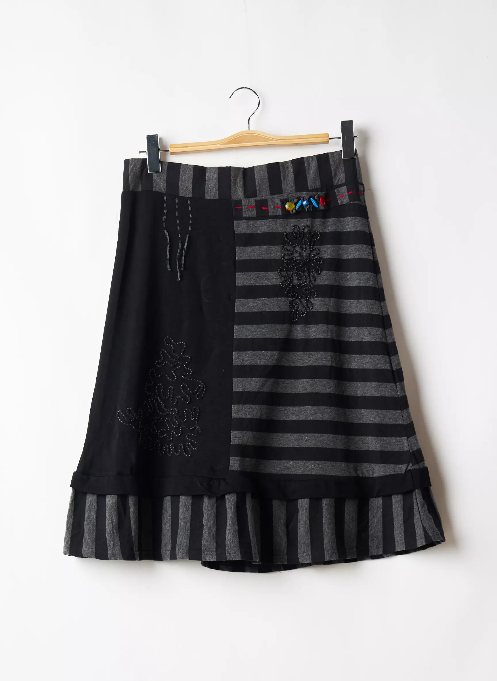 Frime Jupes Mi Longues Femme couleur gris