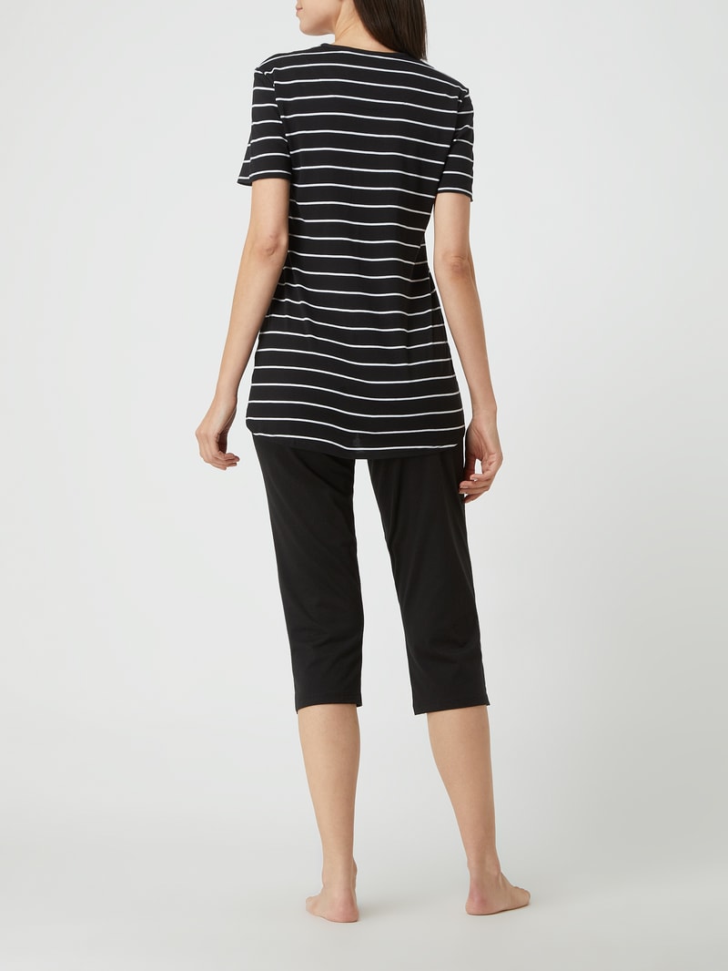 Pyjama mit Modal-Anteil in schwarz