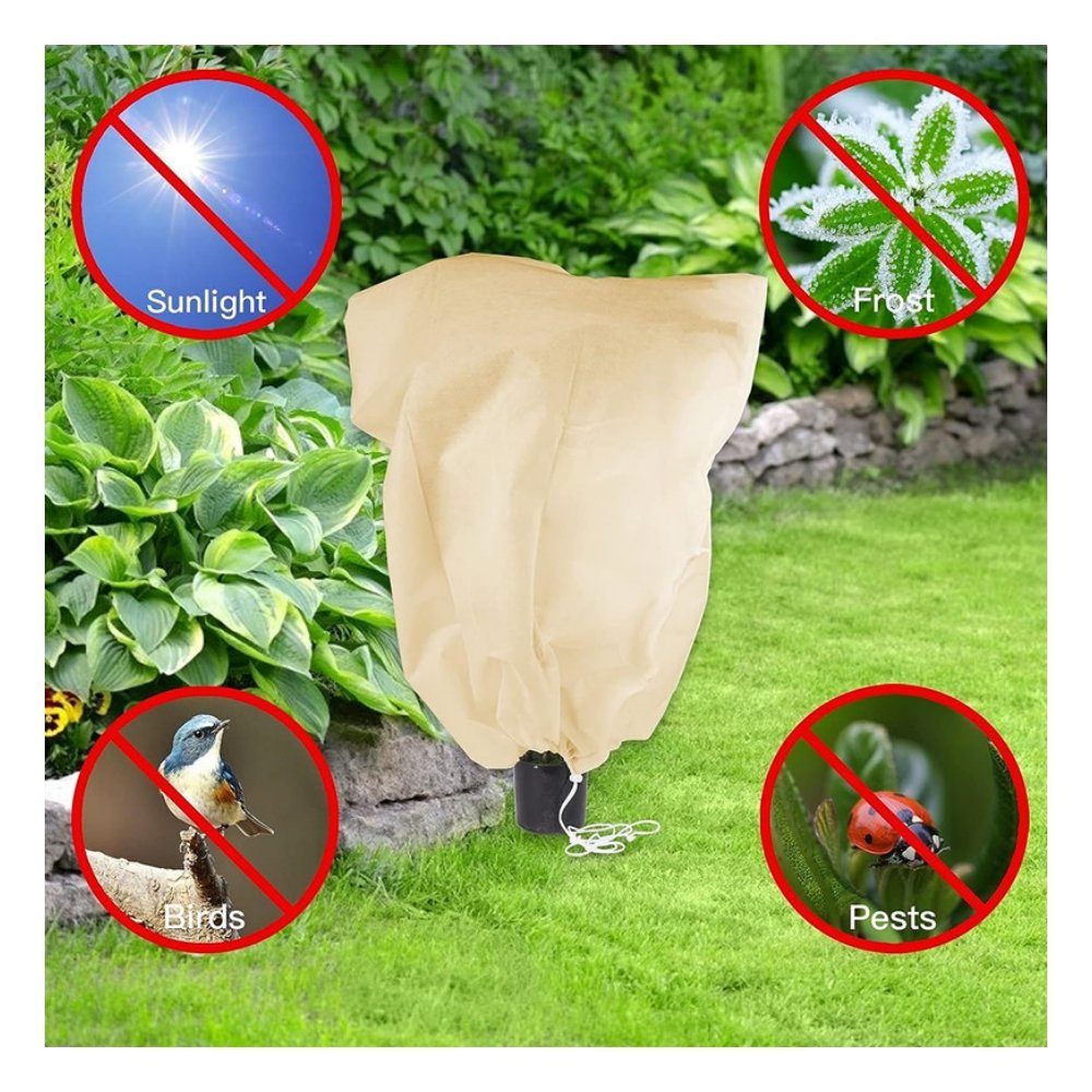 AROMUJOY Tarp-Zelt Frostschutzhülle für Pflanzen Frostschutzbeutel aus Vliesstoff, (2 tlg)