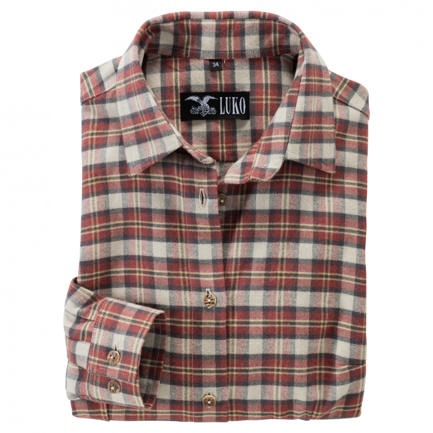 Luko Damen Bluse (rot kariert)