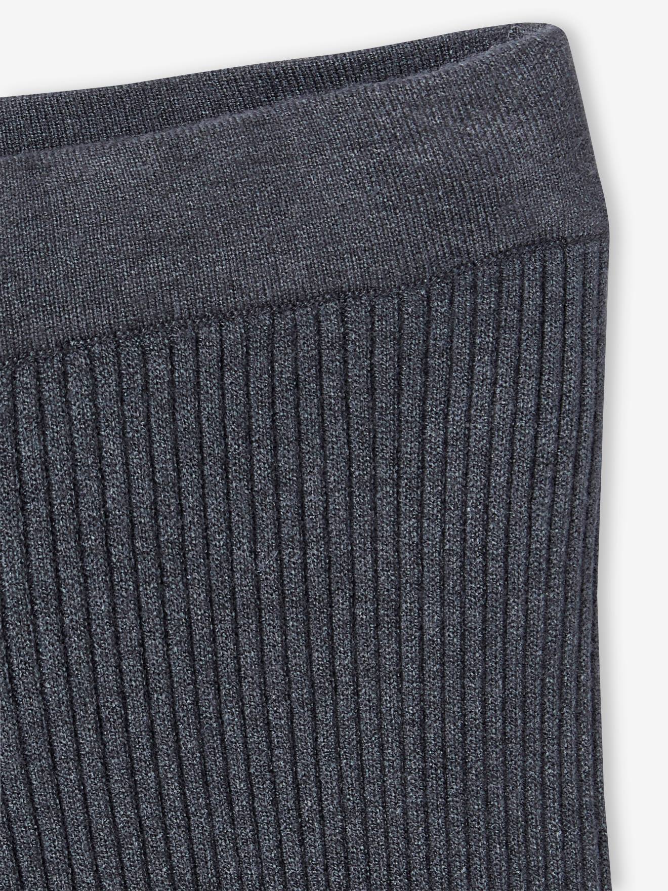 Vertbaudet Weite Mädchen Hose aus Rippstrick Oeko-Tex - anthrazit