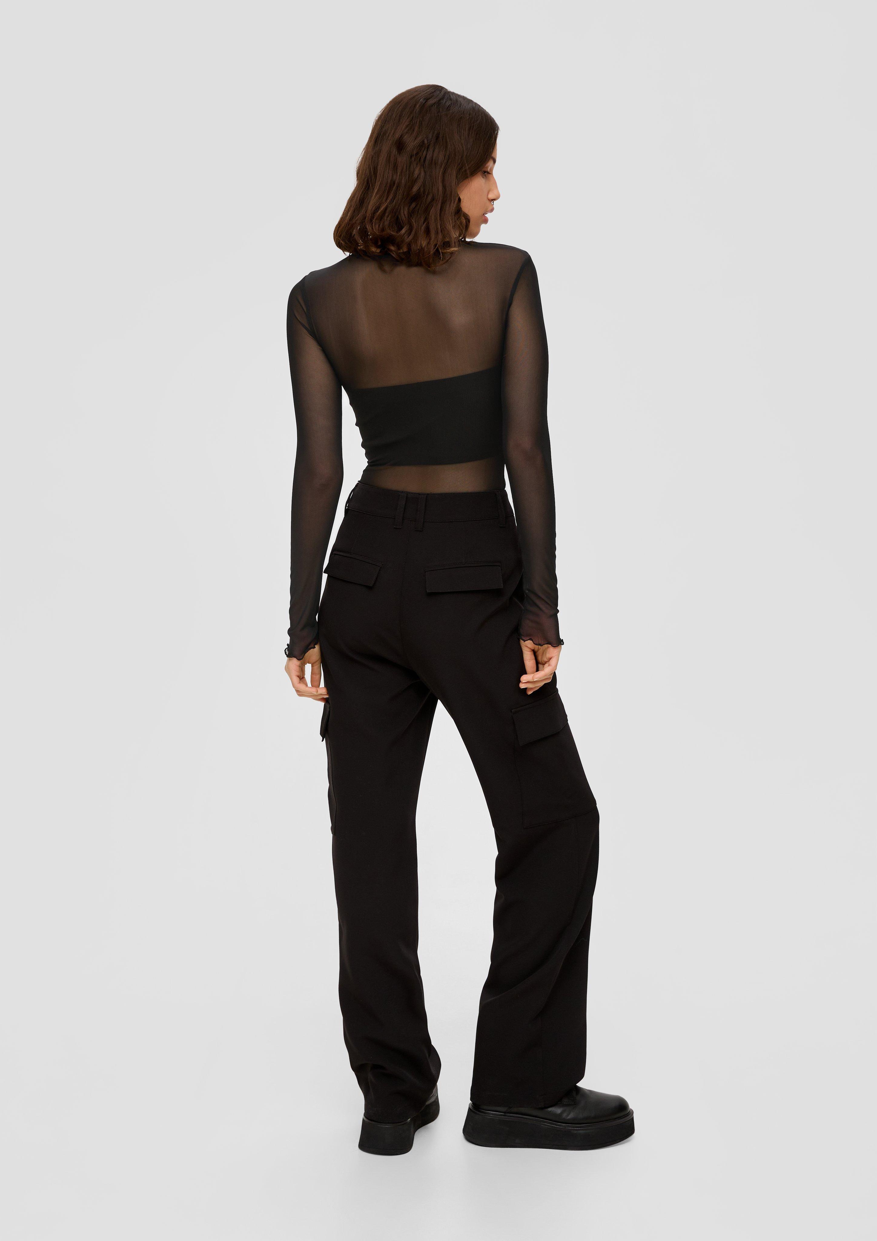 Mesh-Shirt mit Rollsaum  2145533-9999