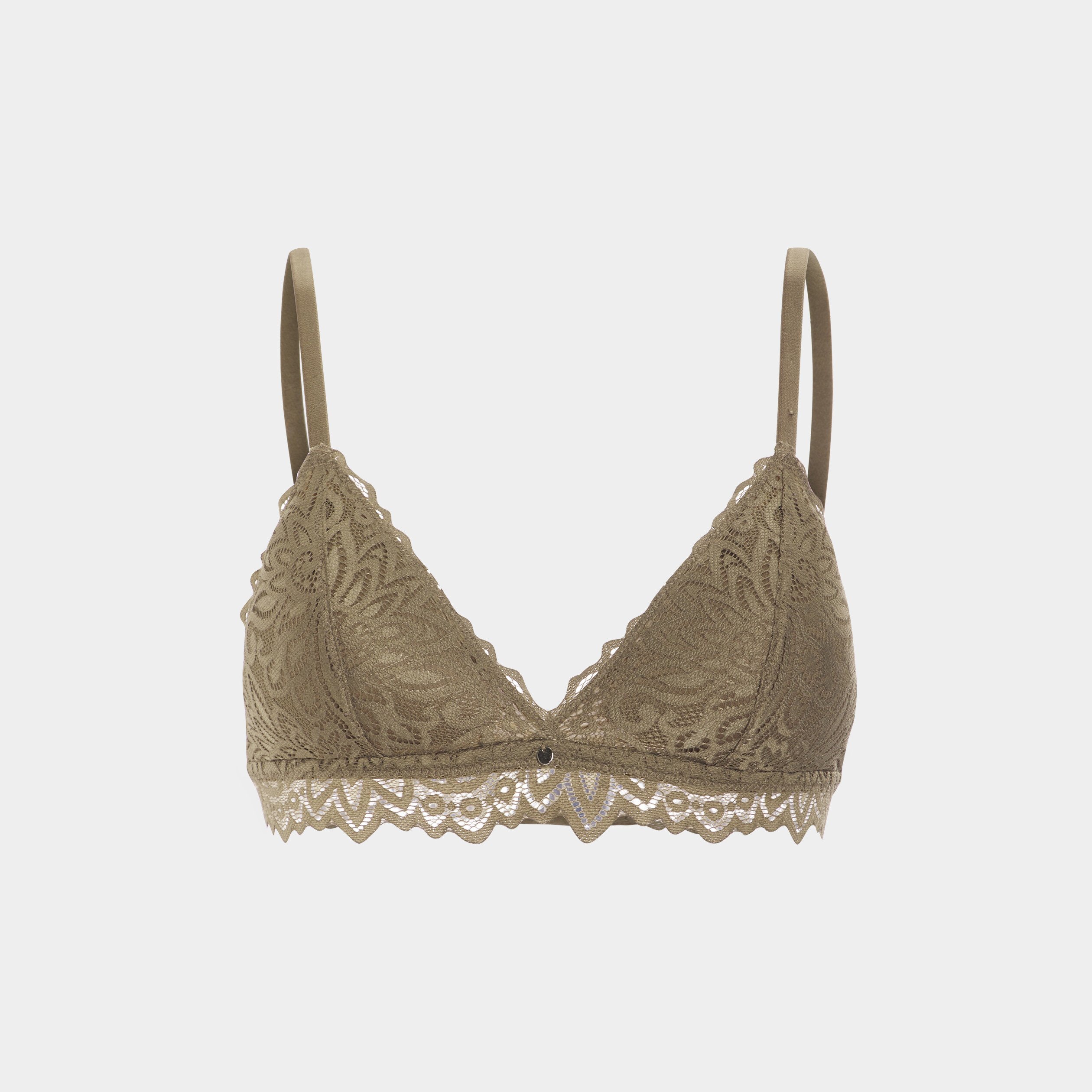 Soutien-gorge triangle vert kaki femme | La Halle