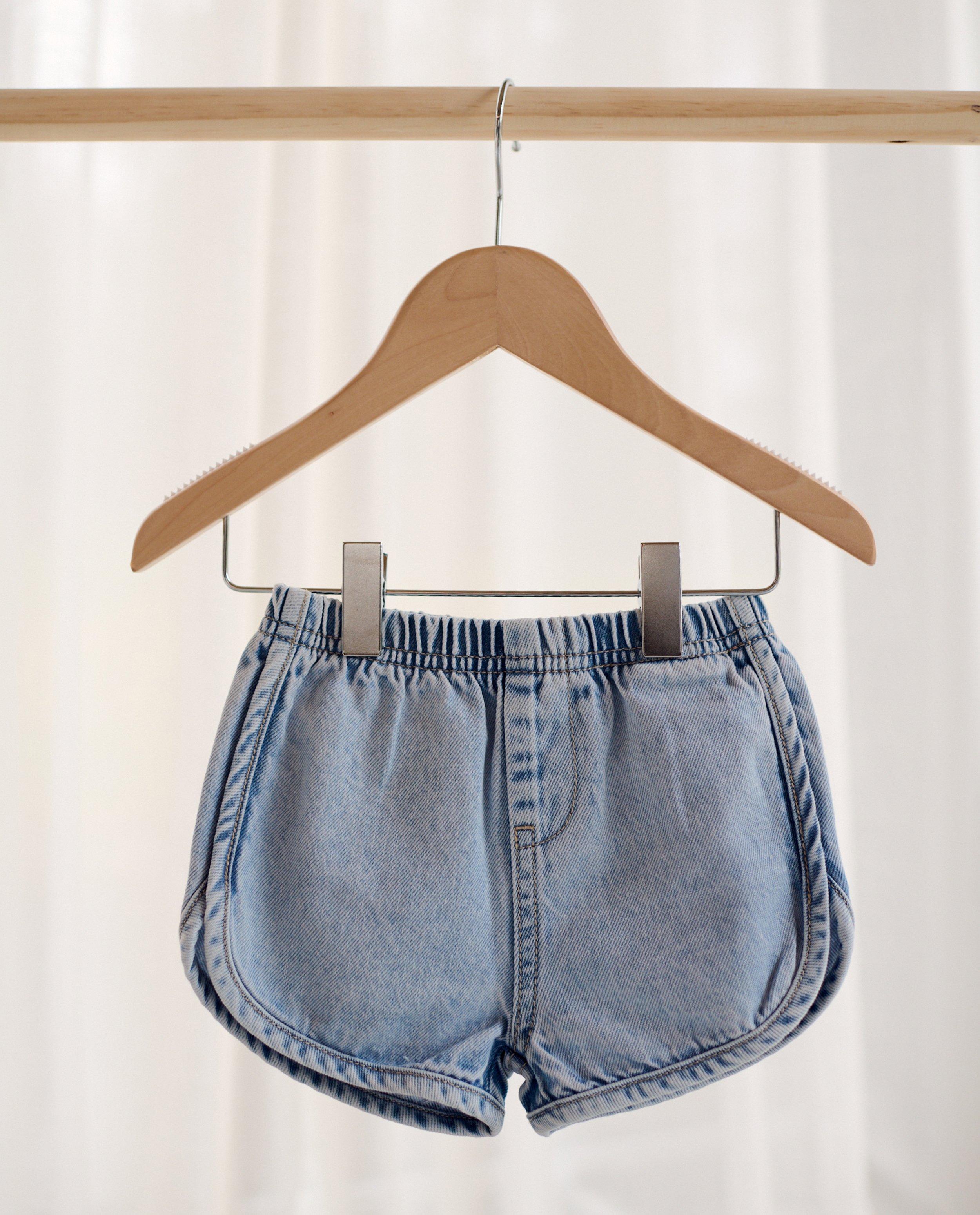 Nanja Massy Pantaloni scurți unisex din denim, baby lichtblauw