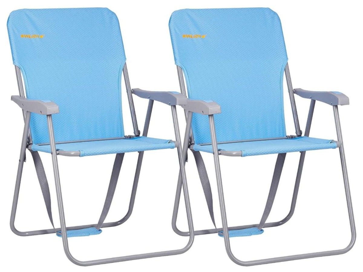 WEJOY Set von 2 Tragbare Strandstühle