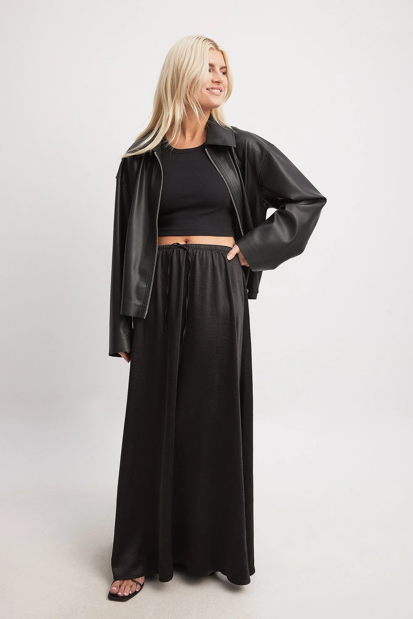 Geripptes cropped Tanktop