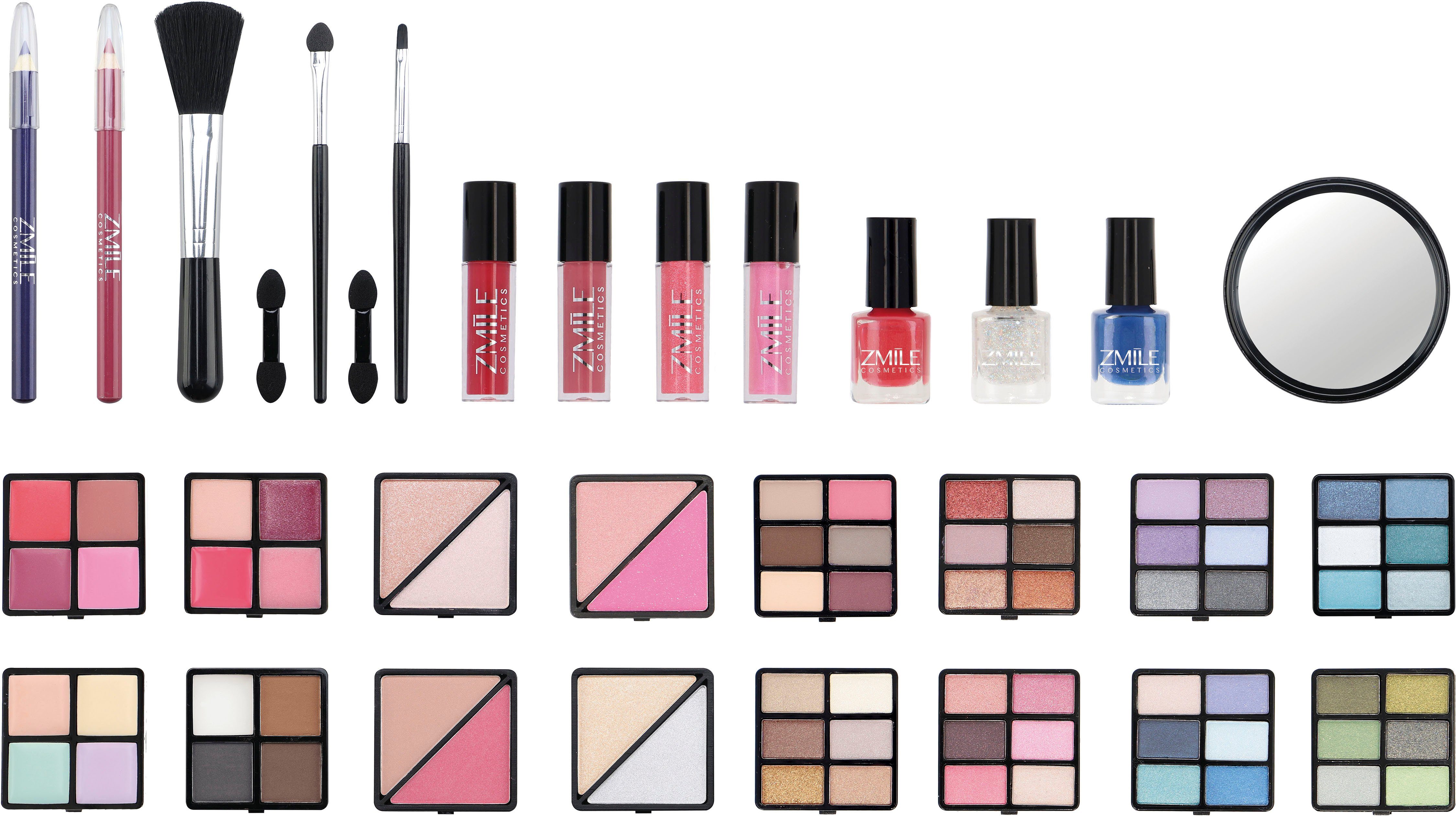 ZMILE COSMETICS Kosmetik-Koffer 'Traveller' blue, 87-tlg., vegane Kosmetik