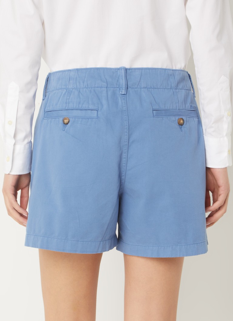 Shorts Ralph Lauren de cintura alta e corte reto com bolsos laterais.