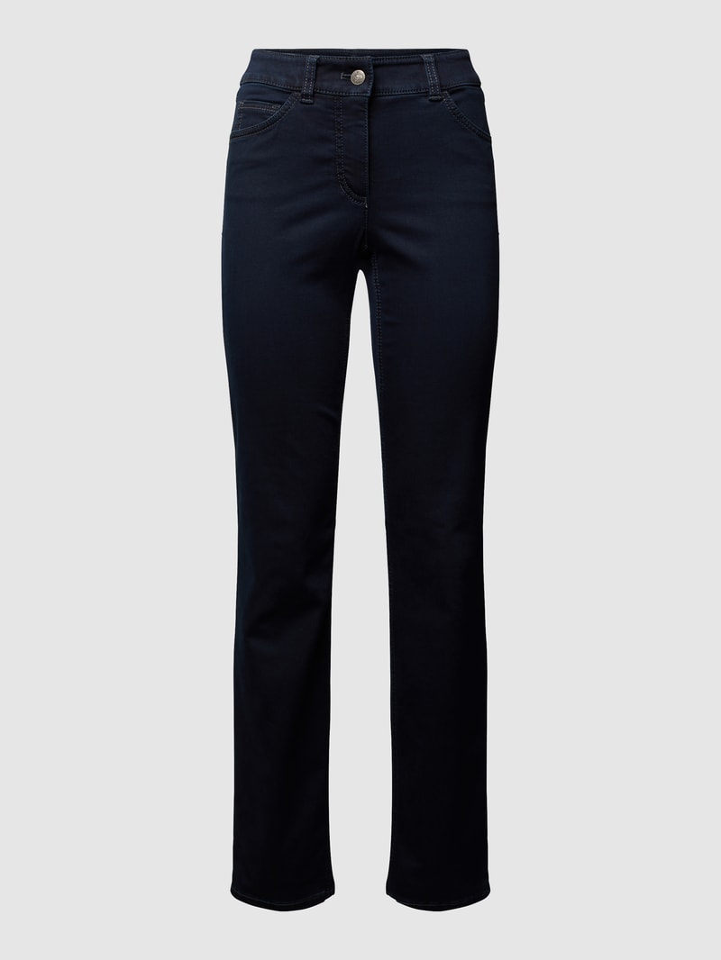 Slim Fit Jeans mit Stretch-Anteil Modell 'Best4me' in marineblau