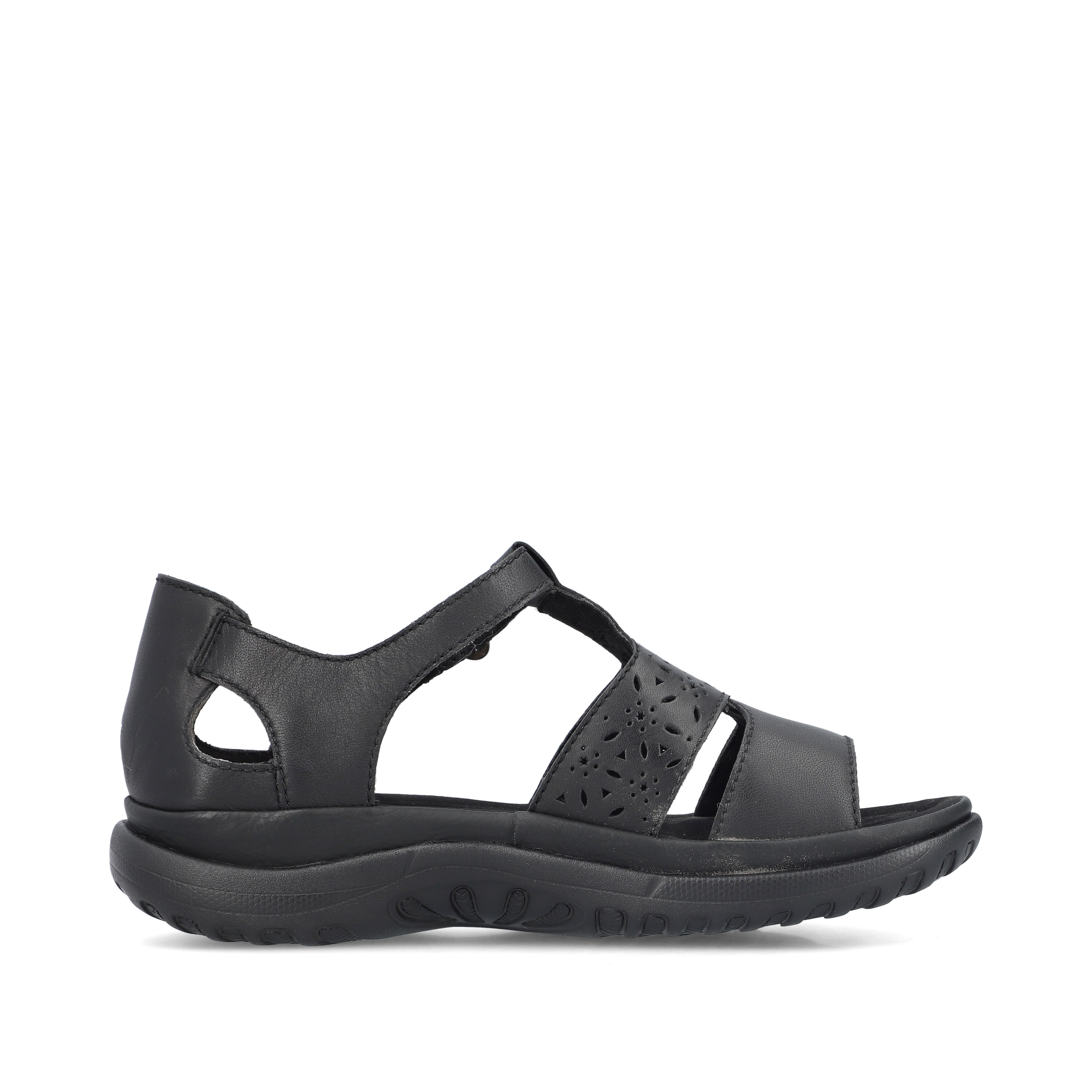 Rieker Damen Riemchensandalen glanzschwarz