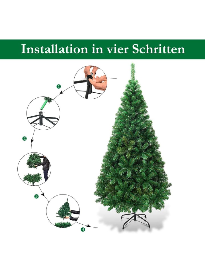 COSTWAY Künstlicher Weihnachtsbaum in Grün günstig kaufen 150 cm