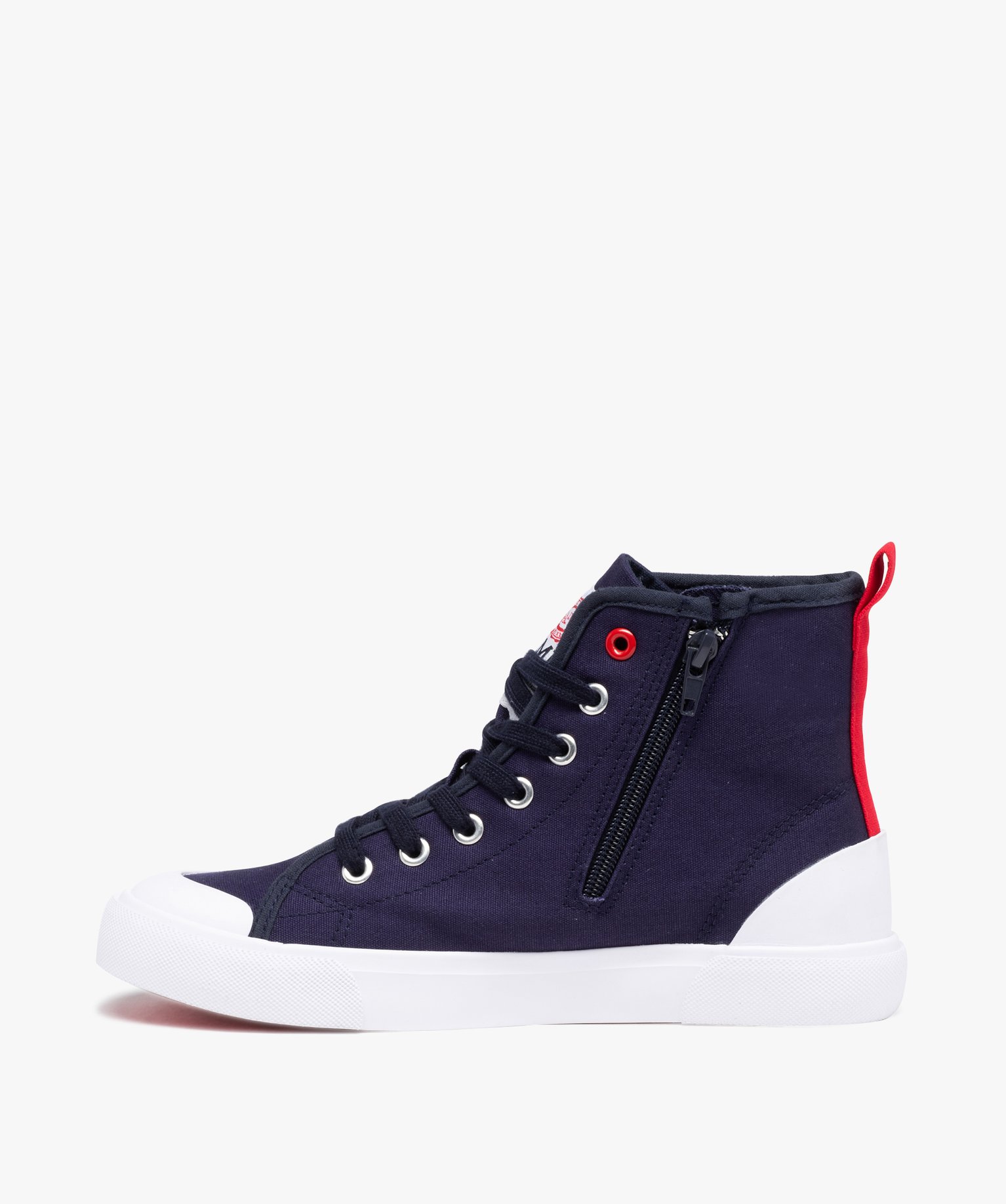 Baskets Garçon mid-cut en toile avec patchs – Camps United marine | GEMO