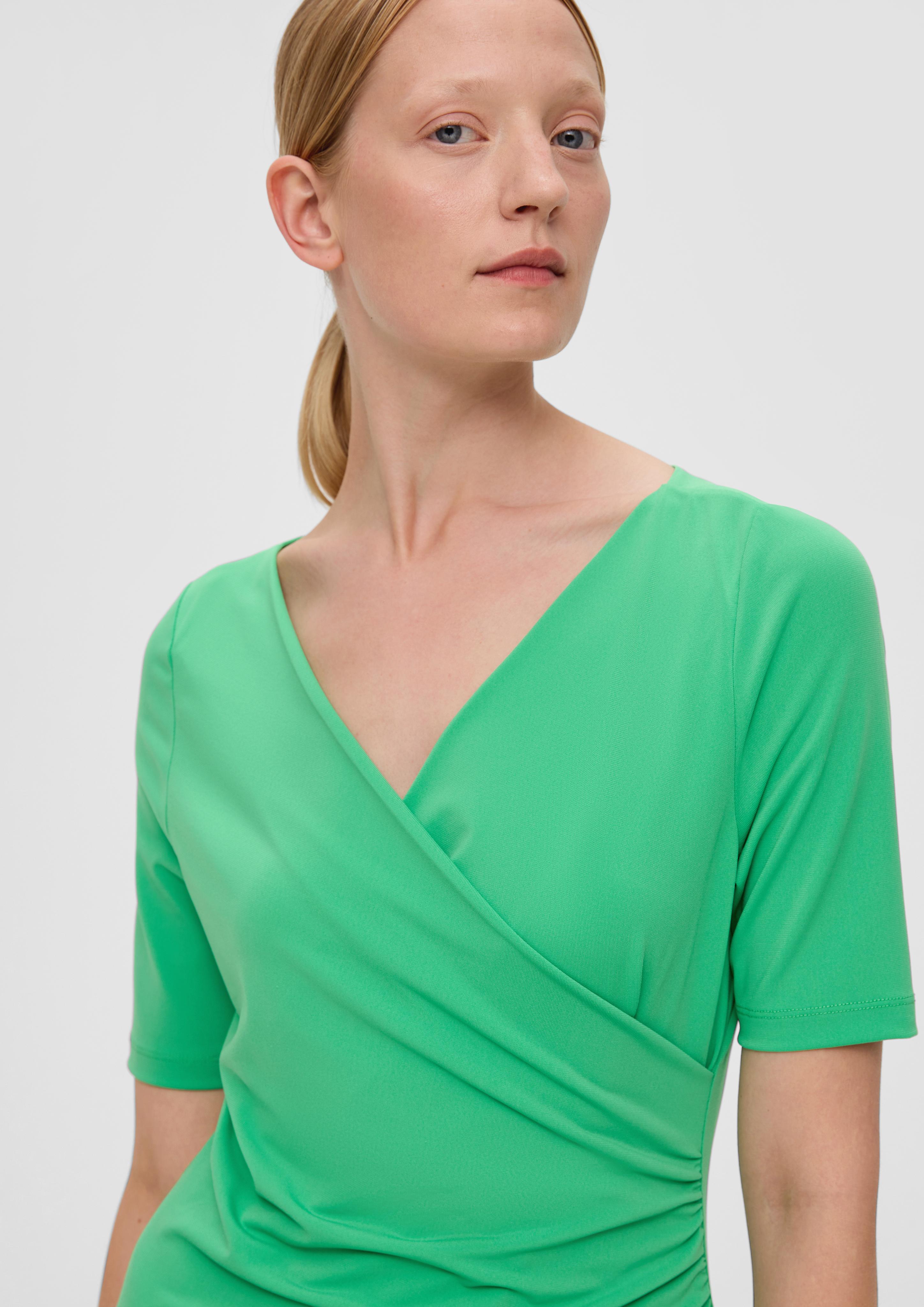Gerafftes Kleid in Wickel-Optik  2145133-7588
