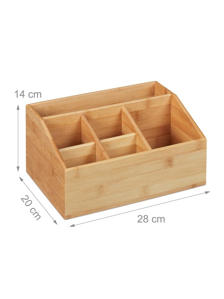 relaxdays Schreibtisch Organizer Bambus günstig kaufen onesize
