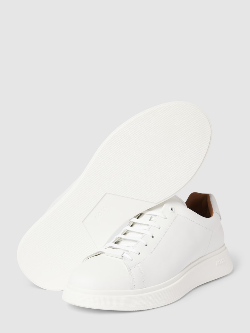 Sneaker mit Label-Details Modell 'Bulton' in weiß