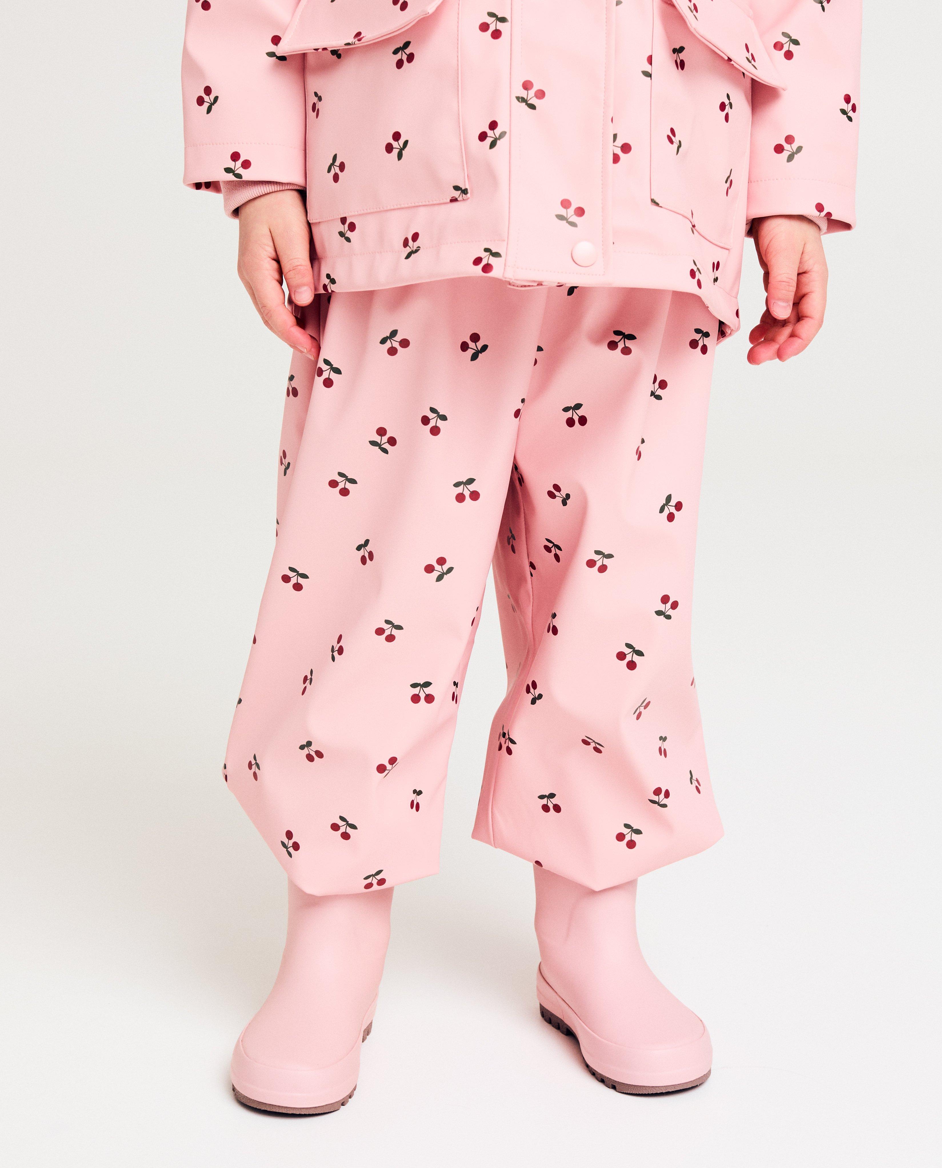 Pantaloni de ploaie Milla Star Pink cu imprimeu roz deschis