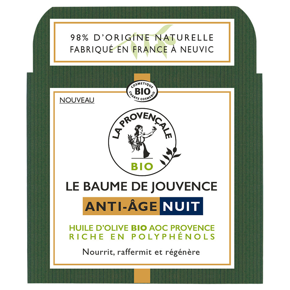 La Provençale Le Baume de Jouvence Anti-Âge Nuit Soin et Baume Anti-Âge Nuit Bio