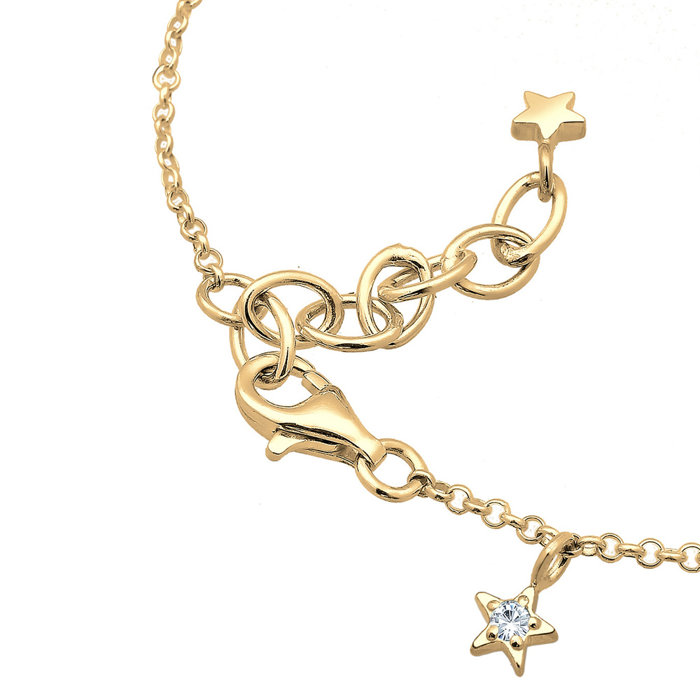 Elli Elli Bracelet Astro Sterne Halbmond  Kristalle 925 Silber Bracelet