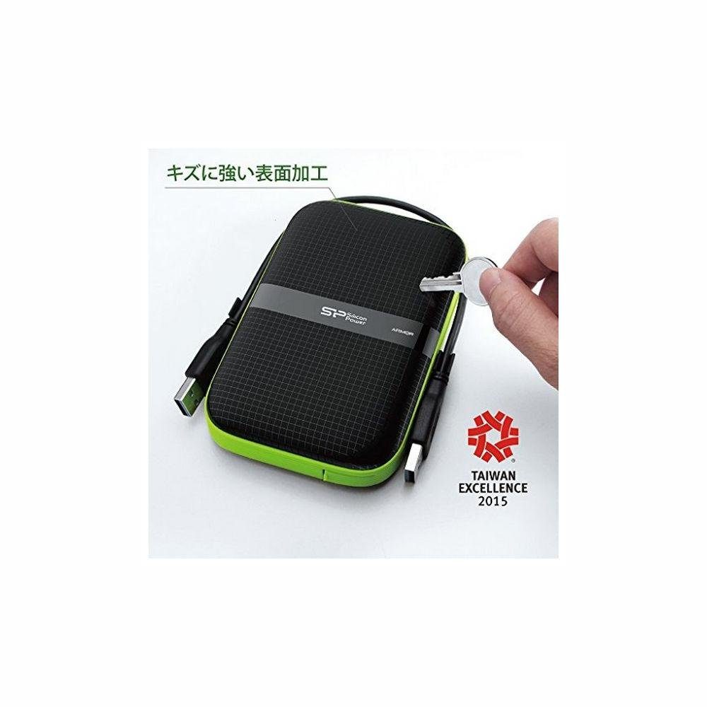 SILICON POWER Externe Festplatte Silicon Power A60 25 USB 30 2 TB Anti-shock Waterpr interne Gaming-SSD