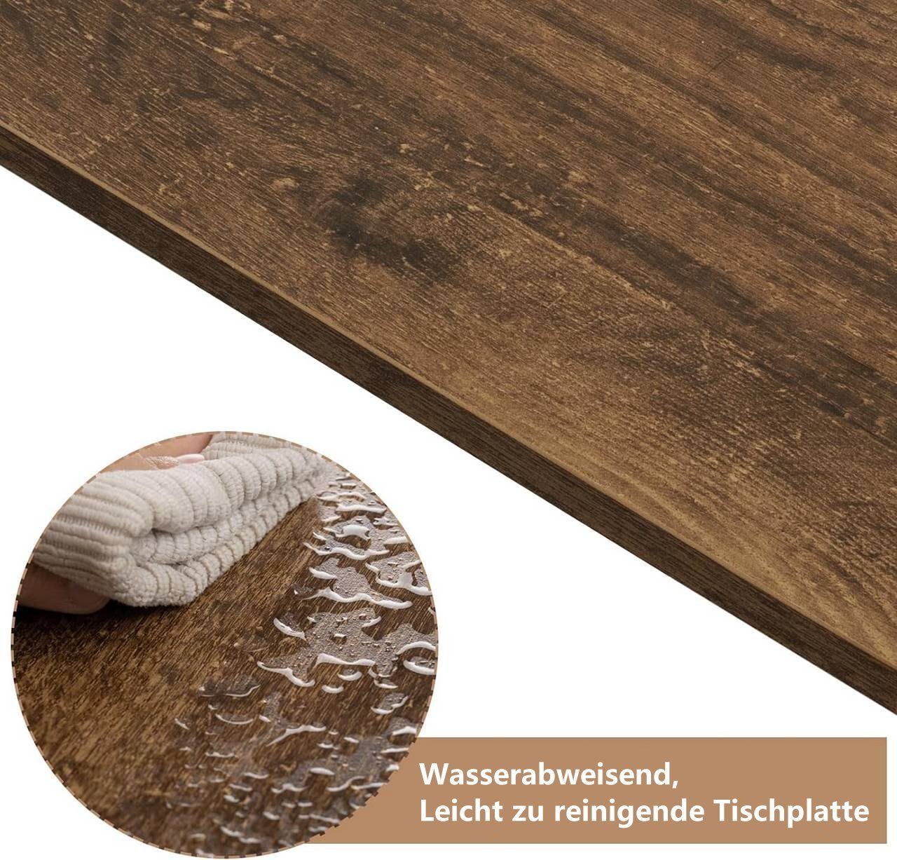 Woltu Bartisch (1-St), mit 3 Regalfächern, aus Holzwerkstoff 91x49x91 cm