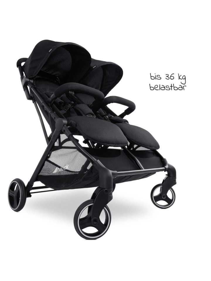 Hauck Zwillingsbuggy Swift X Duo (bis 36 kg) - Black in schwarz günstig kaufen onesize