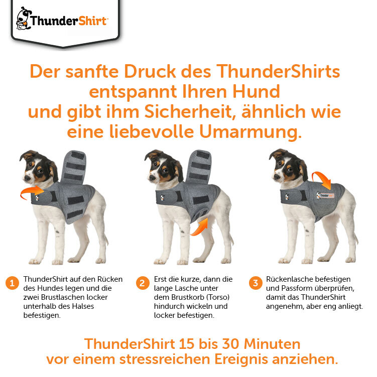 Thundershirt Hundewesten Thundershirt Beruhigungsweste grau XL