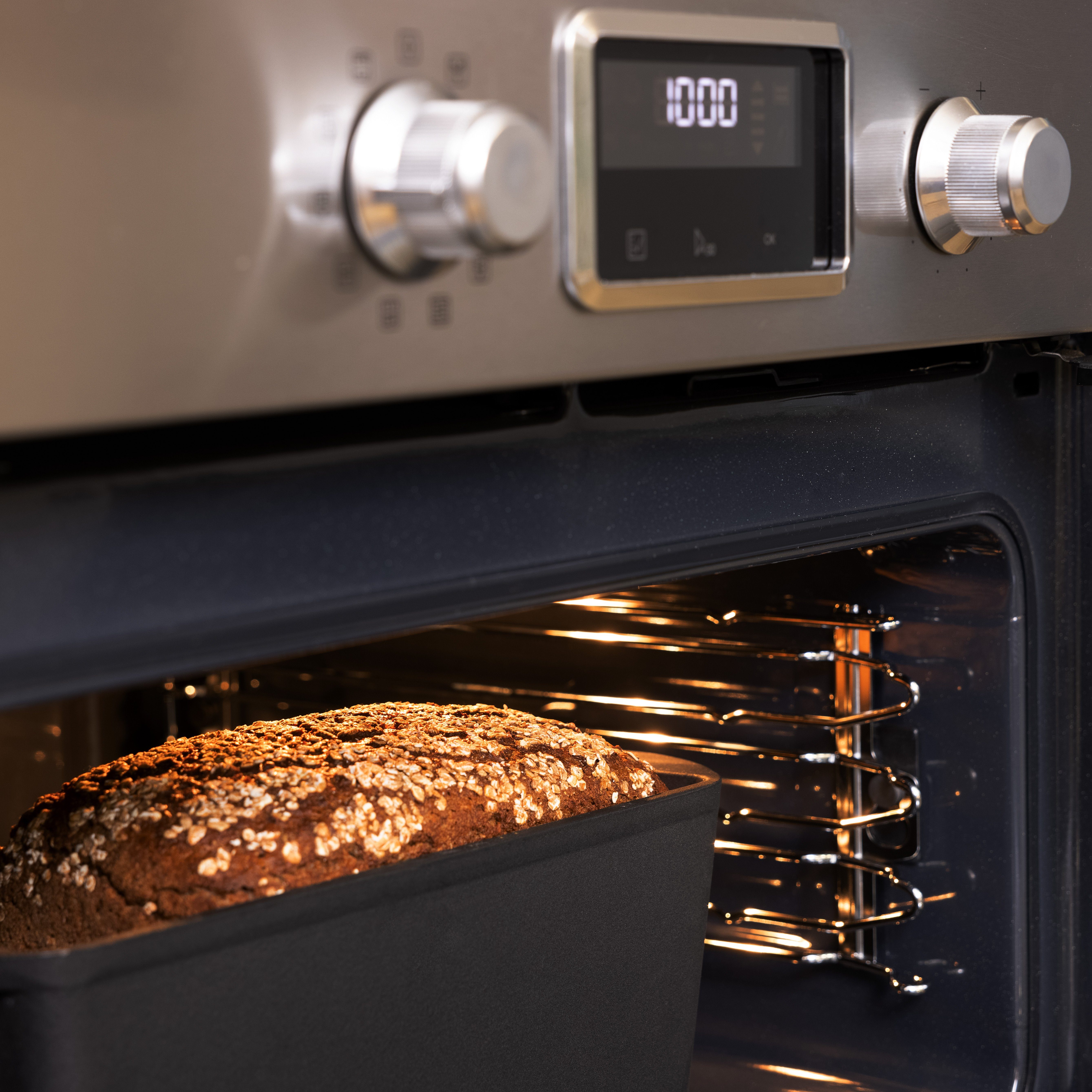 Navaris Brotbackform Gusseisen Brotbackform mit Deckel - 34x13,5x17cm - Dutch Oven
