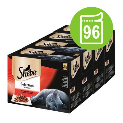 96 x 85 g Sheba Varietäten Frischebeutel zum günstigen Sparpreis!