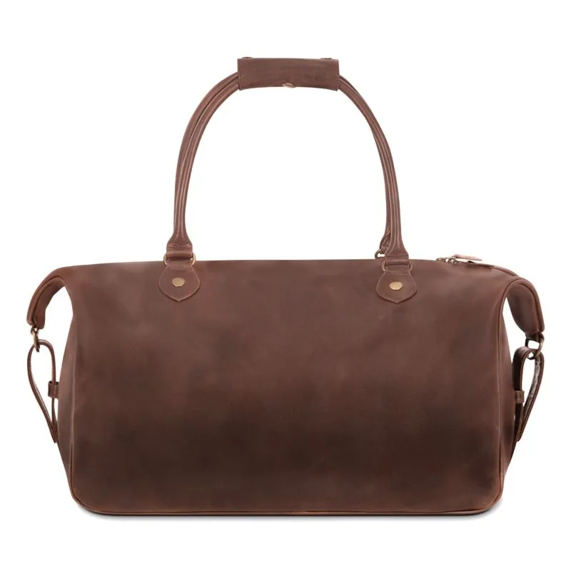 Buckle & Seam Leder Weekender Linwood - Braun \/ Blau