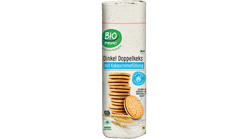 BIO PRIMO Bio Dinkel Doppelkeks mit Kakaocremefüllung 330 g
