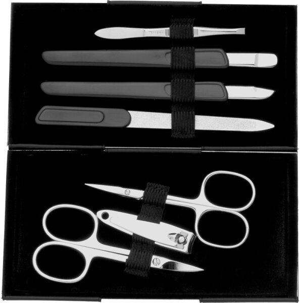 Erbe Solingen 7-teilig - schwarz/silber Maniküre-Set
