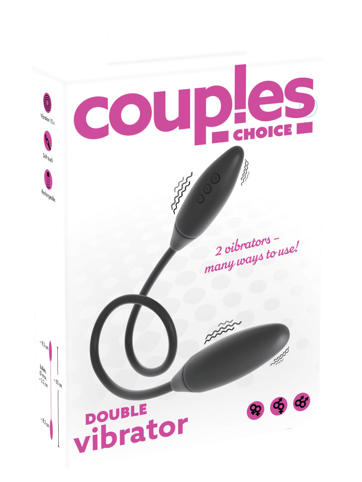 Couples Choice Doppelvibrator Double vibrator in schwarz günstig kaufen 65 cm