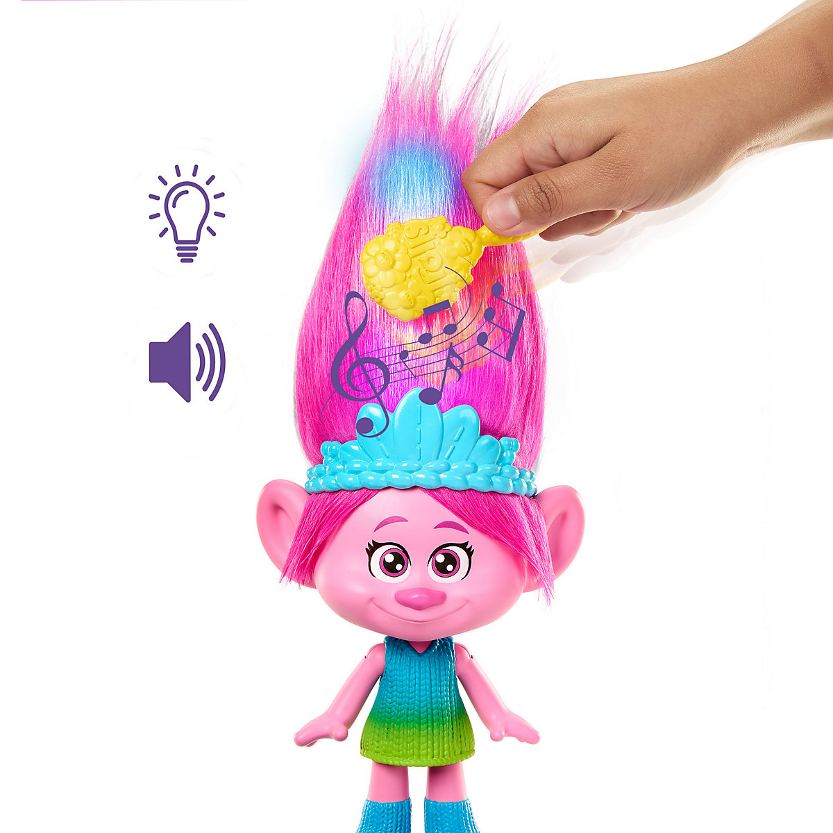 Trolls Musik-Magie Poppy mit leuchtendem Haar