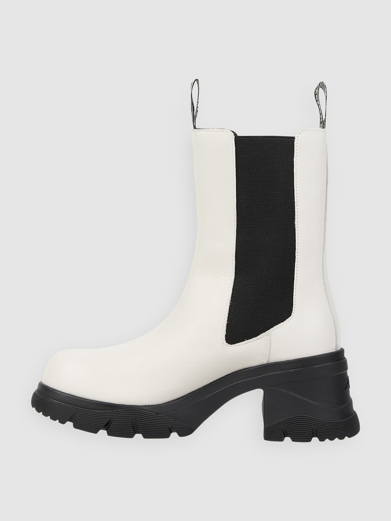 Chelsea Boots aus Leder in weiß