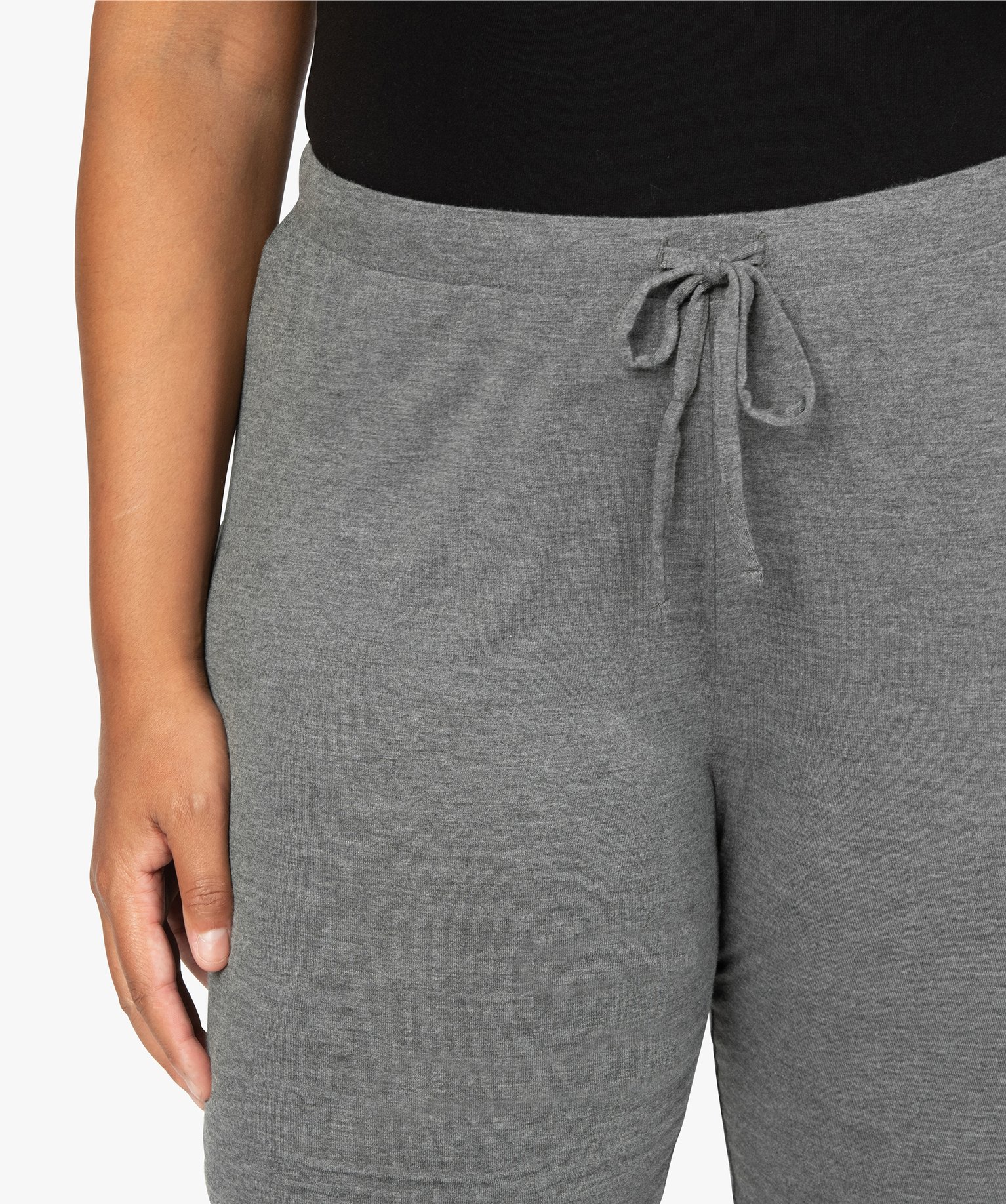 Pantalon de pyjama femme grande taille resserré dans le bas gris fonce | GEMO