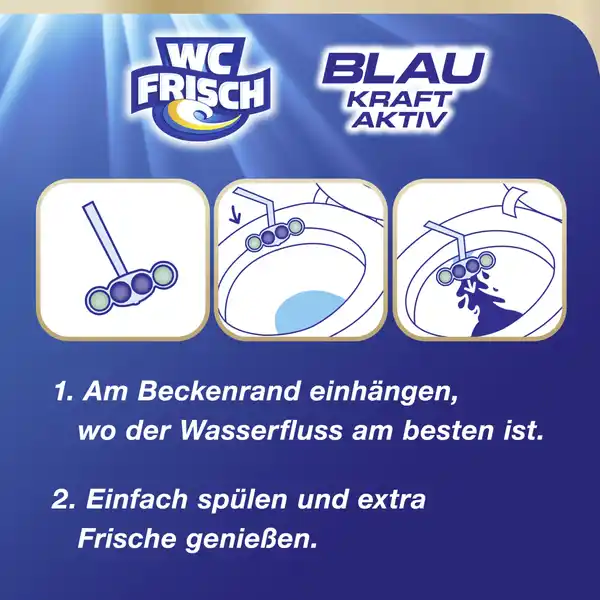 WC Reiniger Blau Kraft-Aktiv Duftspüler Ozeanfrische, Super-Pack