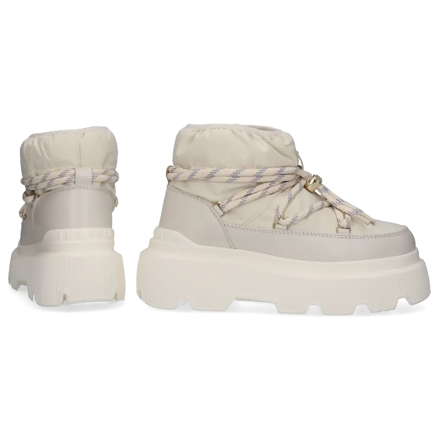 INUIKII - Snowboots ENDURANCE PUFFER Kalbsleder - weiß