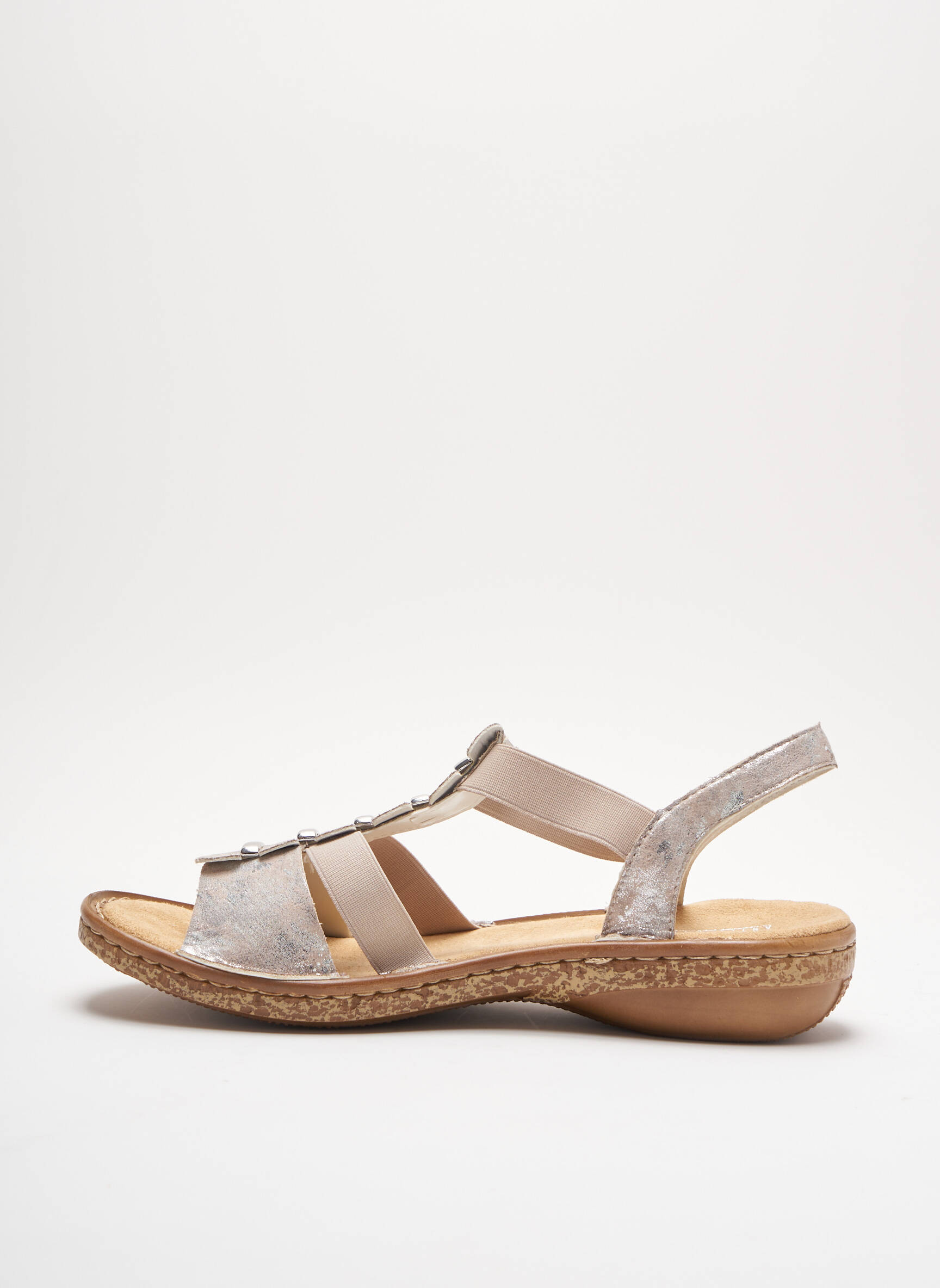 Rieker Sandales Nu Pieds Femme couleur gris