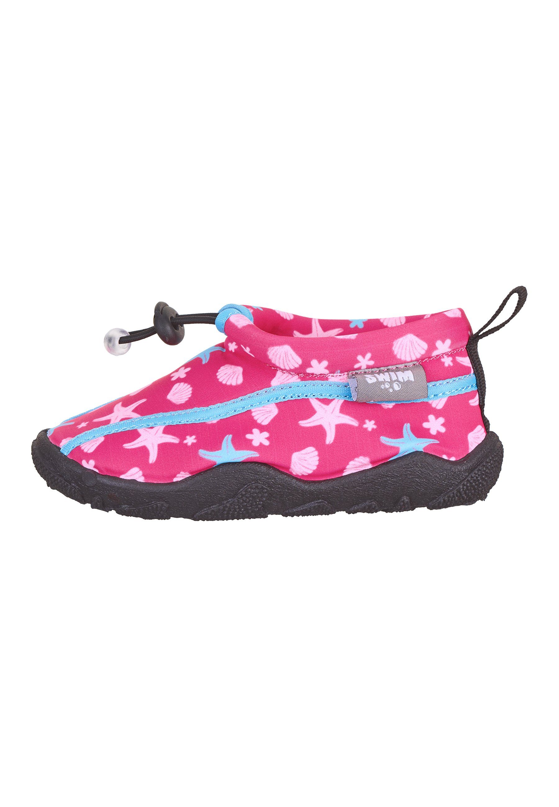 Sterntaler® Badeanzug Aquaschuh Seesterne Badeschuh Kinder - Badeschuh Baby, Aquaschuhe Kinder in Magenta, rutschfeste Sohle - Badeschuh Mädchen, Neopren Wasserschuhe Mädchen mit Kordelstopper zur Weitenregulierung - Badeschuh Junge - UV Schutz 50+,