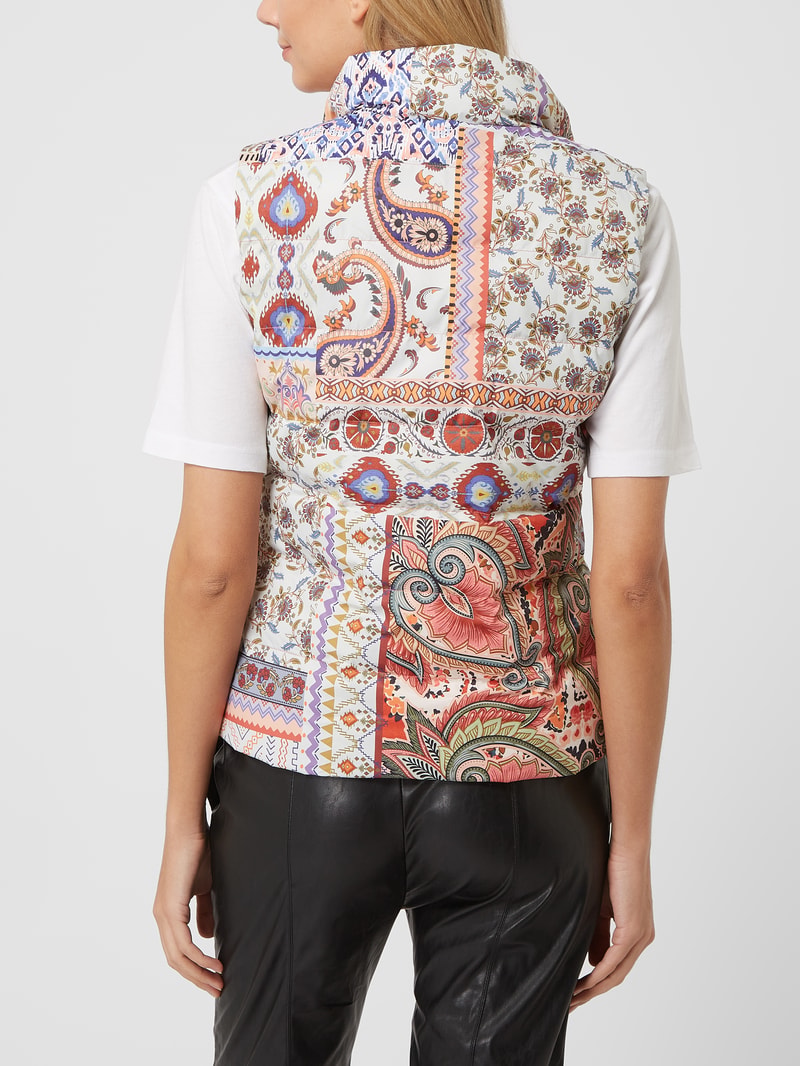 Weste mit Paisley-Muster in bleu