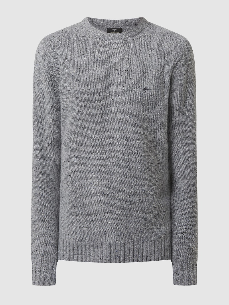 Pullover mit Rundhalsausschnitt in mittelgrau