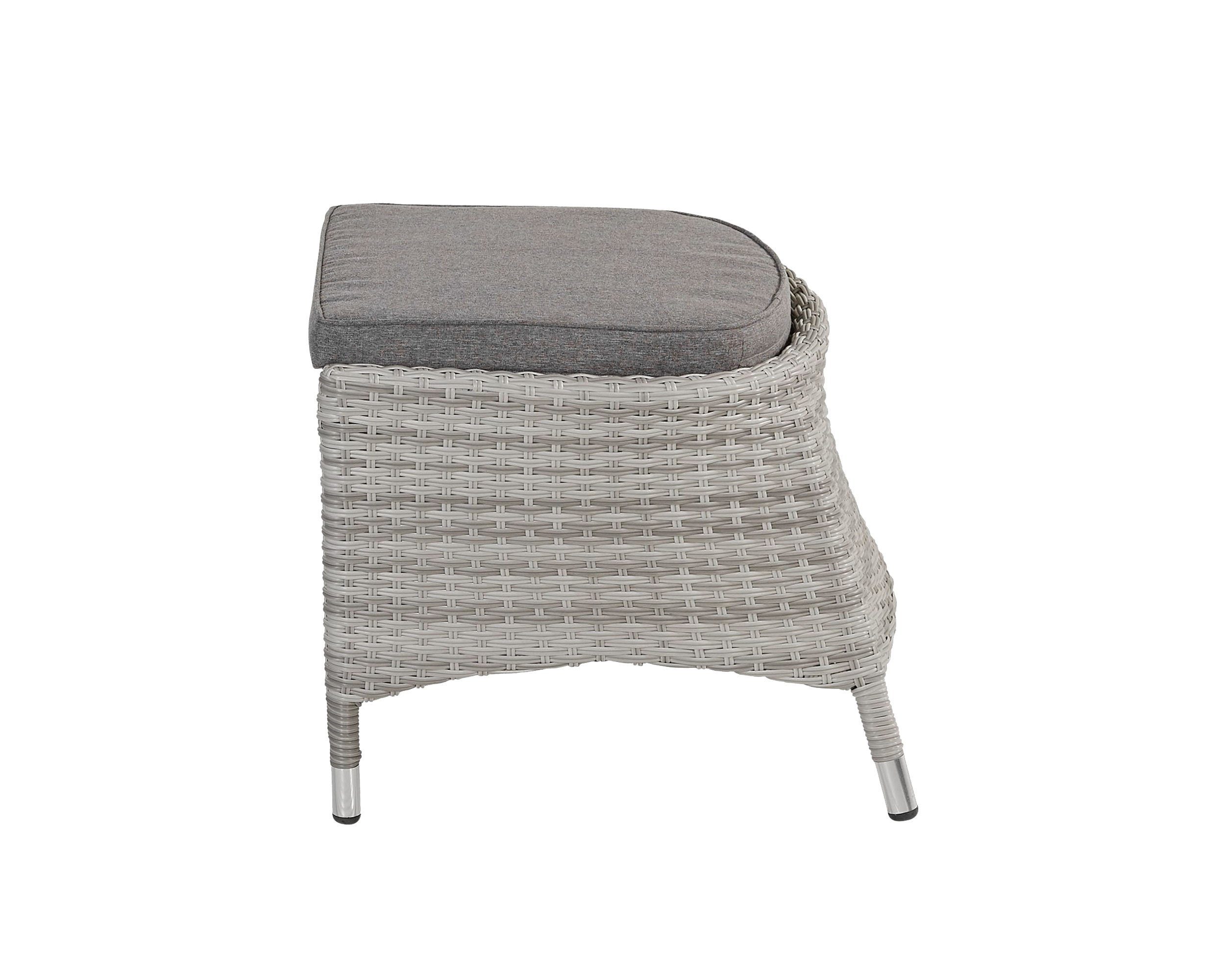 LC Garden Gartenlounge-Hocker LC Garden Roma Dining Hocker Fußbank natur