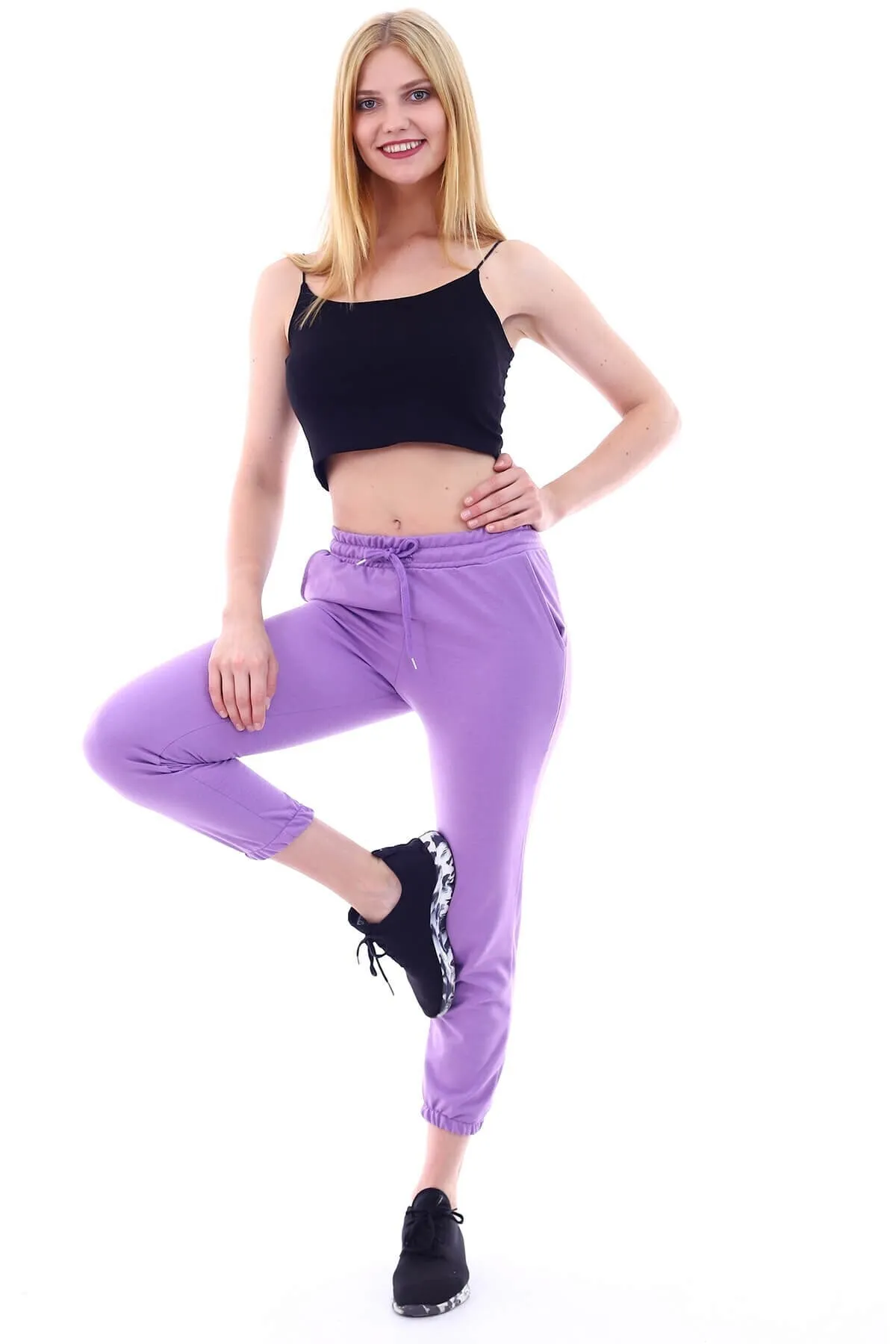 Deafox  Jogginghose - Lila - Straight