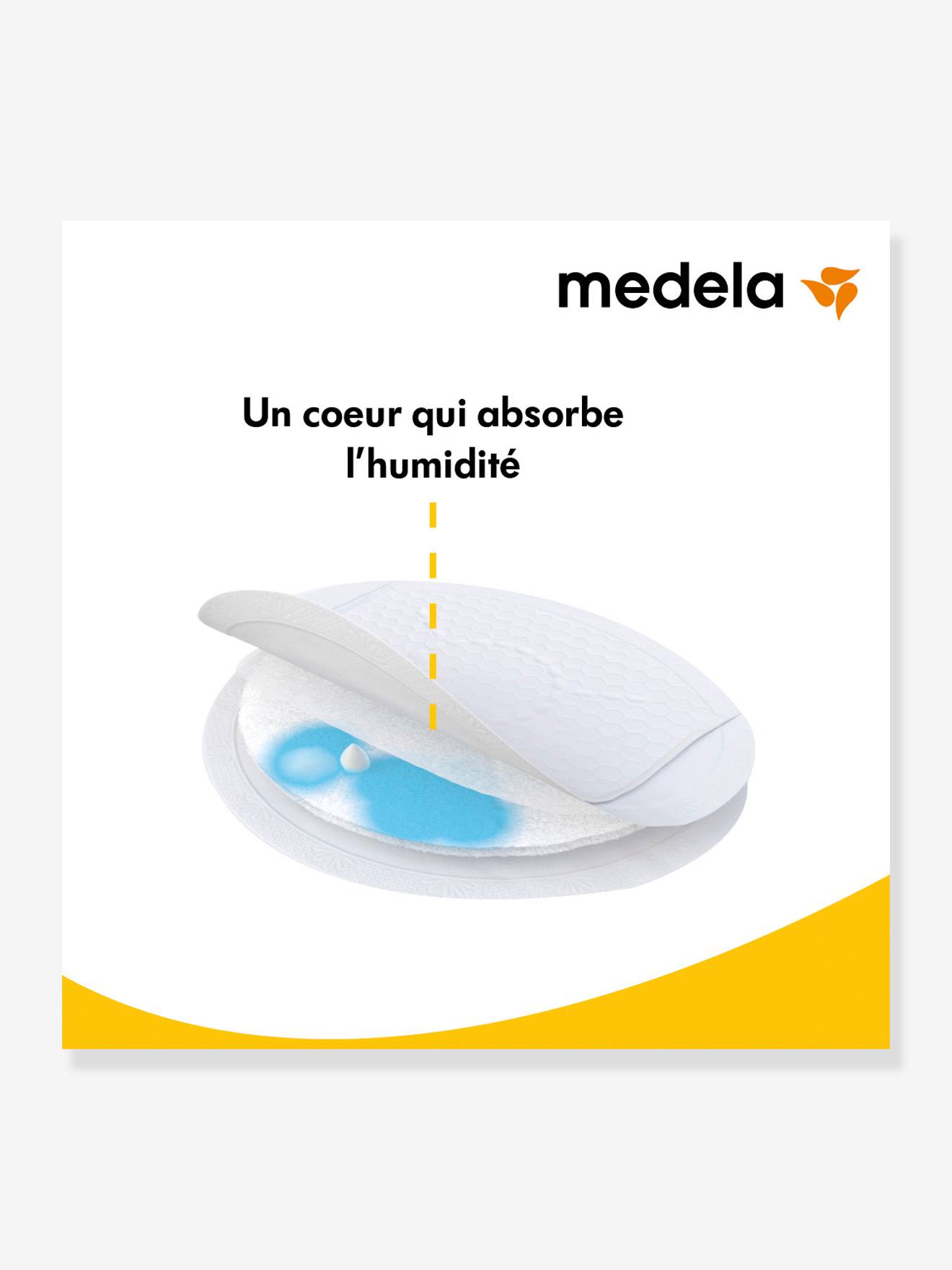 Boîte de 60 coussinets d’allaitement jetables Safe & Dry Ultra thin MEDELA blanc