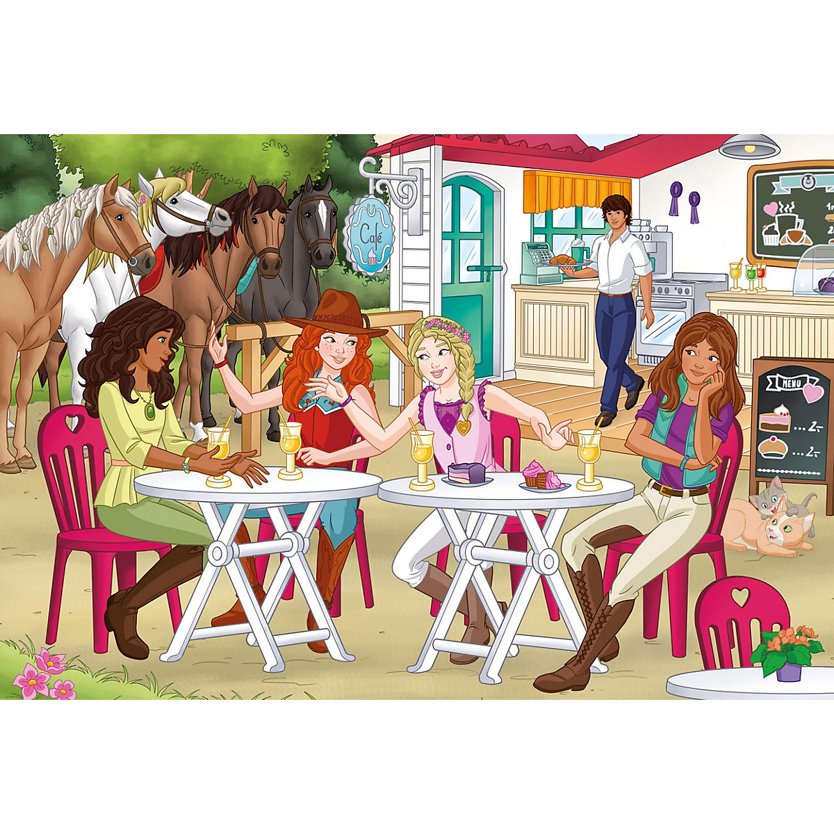 Puzzle-Box Schleich Horse Club, 2x60, 2x100 Teile im Metallkoffer