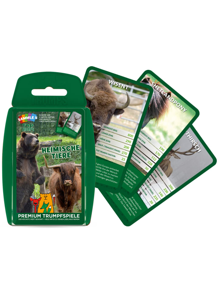 Winning Moves Top Trumps Heimische Tiere Quartettspiel in bunt günstig kaufen onesize
