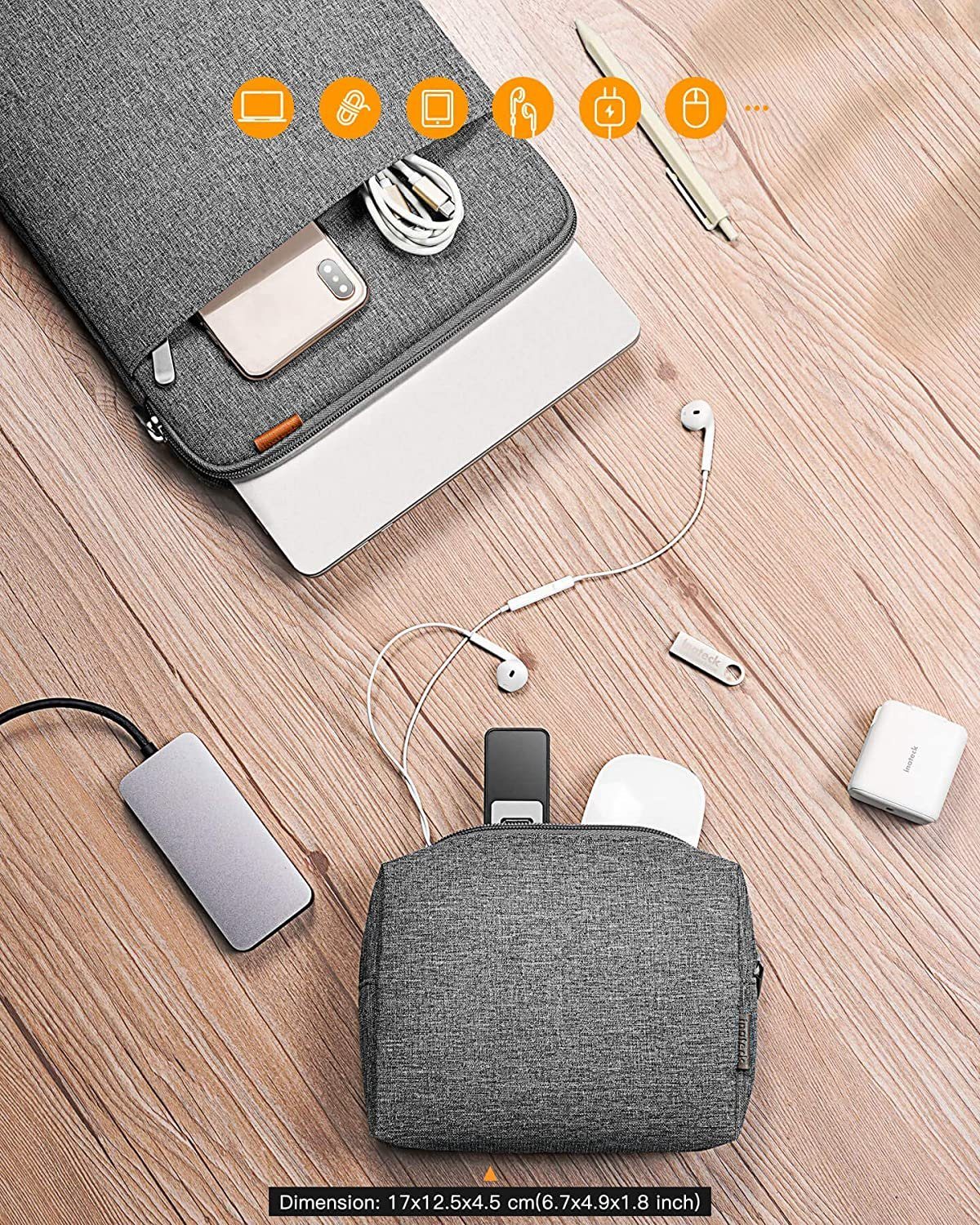 Inateck Laptop-Hülle 13 Zoll Laptoptasche 360° Schutz Notebook Schutzhülle