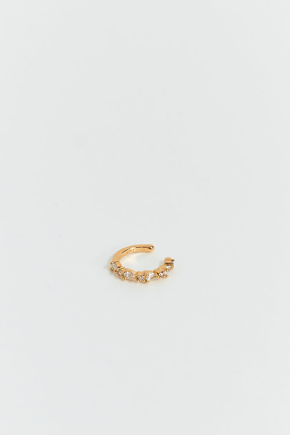 1-pack crystal gold ear cuff