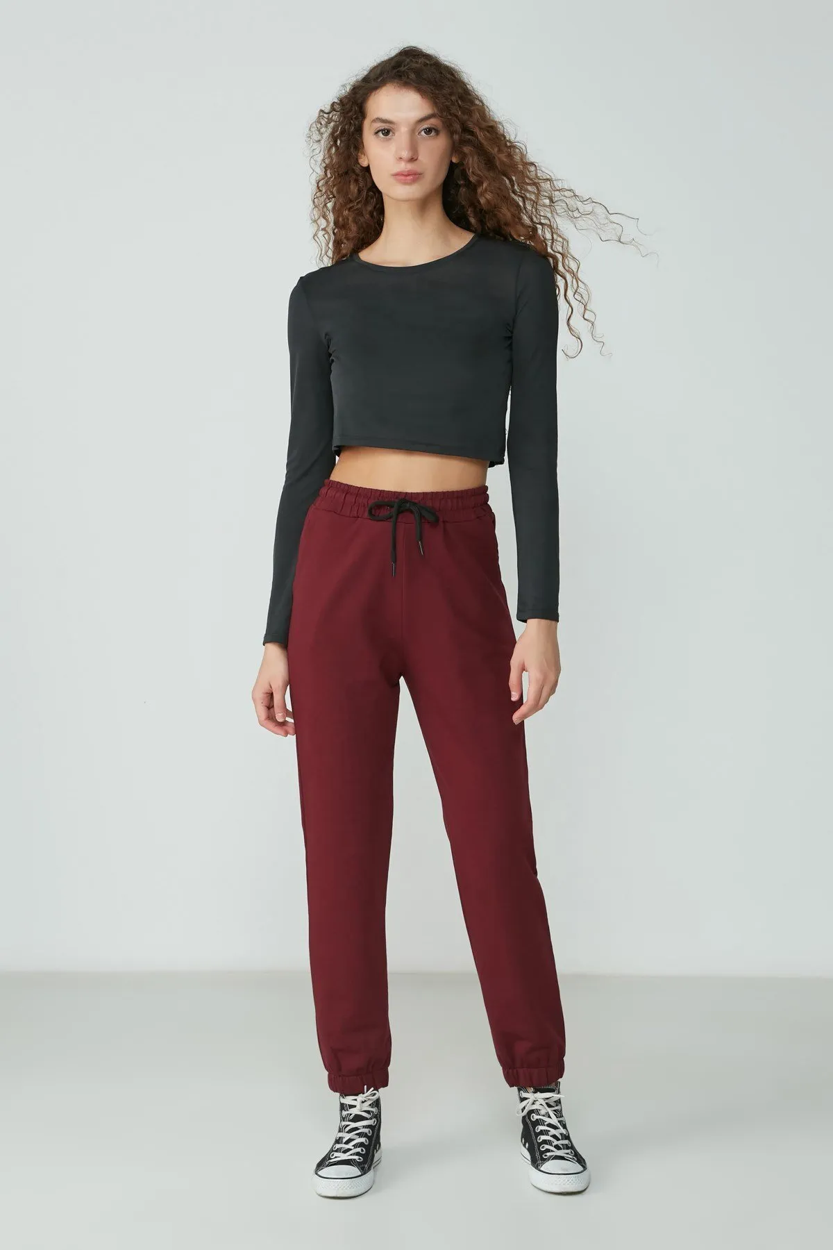C&City  Basic Jogger-Jogginghose 734 Weinrot